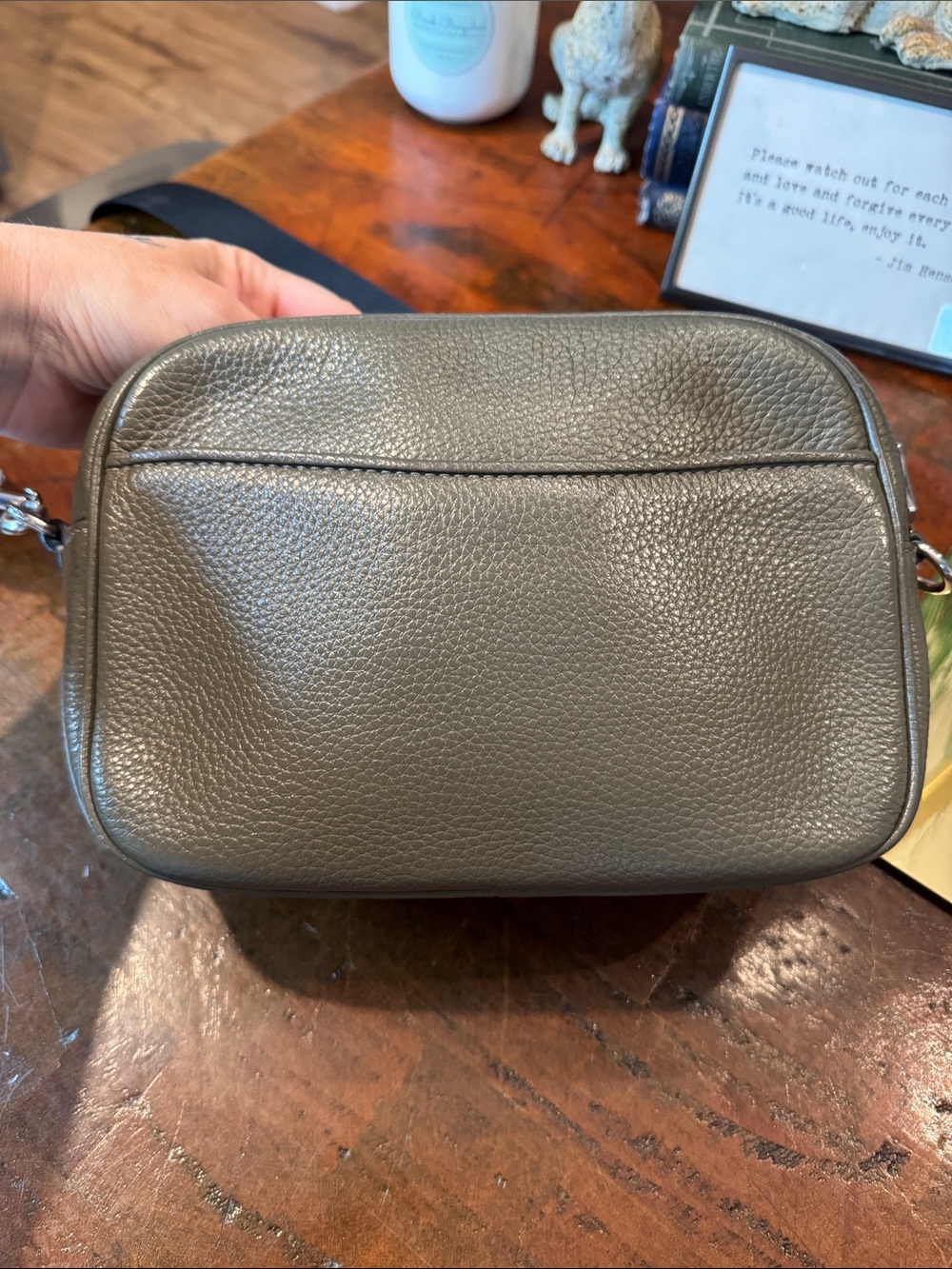 Coach Dempsey Pebbled Leather Camera Bag in Olive - Picture 7 of 13